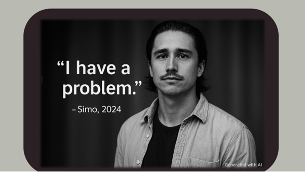 Kuva 2 Aikamme suuren yliajattelijan suuri ajatus. Kuvassa Simo 2.0, ei Netoxin Simpanen. 